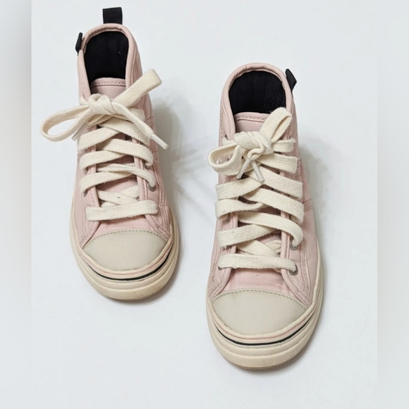 ZARA Pastel Pink Lug Sole High Top Sneakers Girl\'s Size 11 main image 8